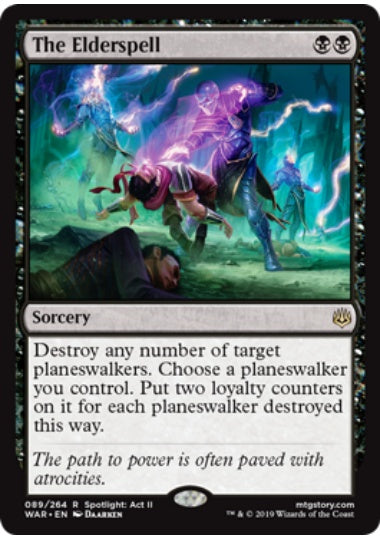 (英)【Foil】古呪 / The Elderspell【WAR】 No.089