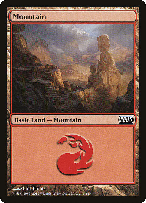 (英)【Foil】山 / Mountain【M13】 No.242