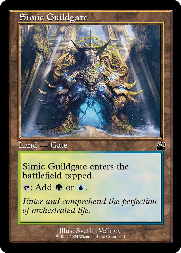 (英)【Foil】シミックのギルド門 / Simic Guildgate ★ショーケース枠★(旧枠加工カード) 【RVR】 No.411