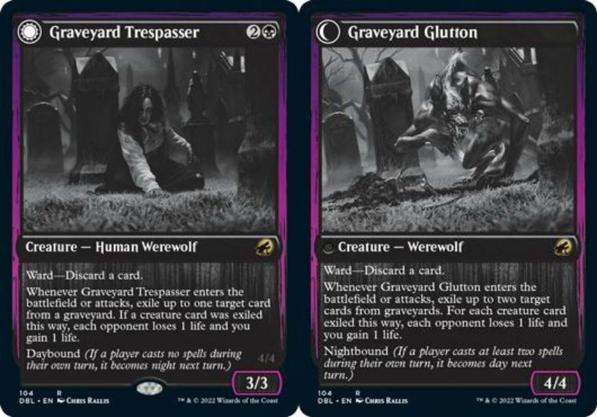 (英)墓地の侵入者 / Graveyard Trespasser - 墓地の大食い / Graveyard Glutton【DBL】 No.104