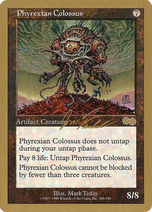 (英)ファイレクシアの巨像 / Phyrexian Colossus【WC00】 World Championship Decks 2000 Jon Finkel 金枠 No.078