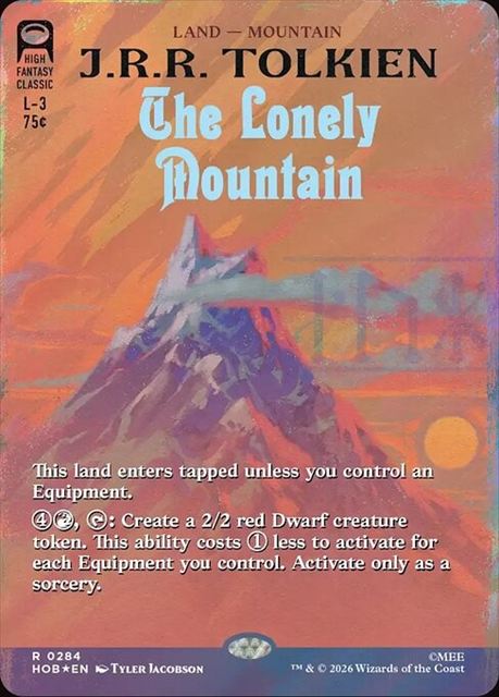 (英)【Surge-Foil】はなれ山 / The Lonely Mountain ★ショーケース枠★(「ブックカバー・カード」) 【HOB】 No.284