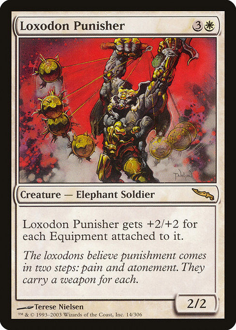(英)【Foil】ロクソドンの懲罰者 / Loxodon Punisher【MRD】 No.014