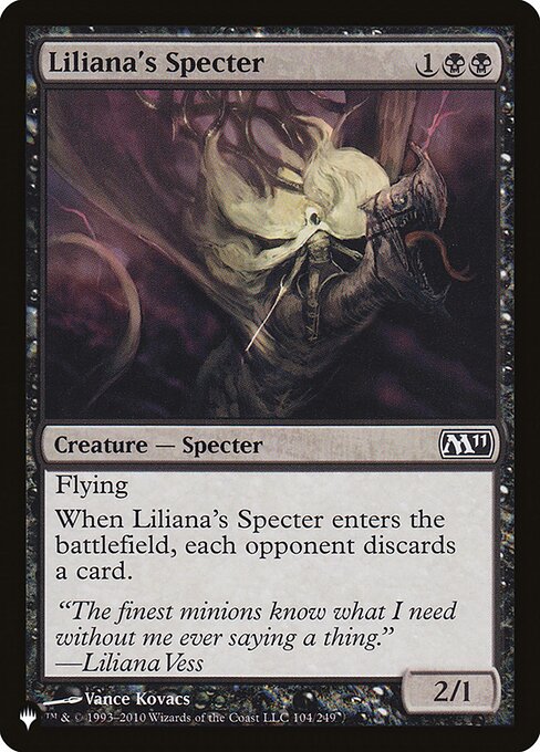(英)リリアナの死霊 / Liliana's Specter【M11】 PWシンボル付き再販 No.104