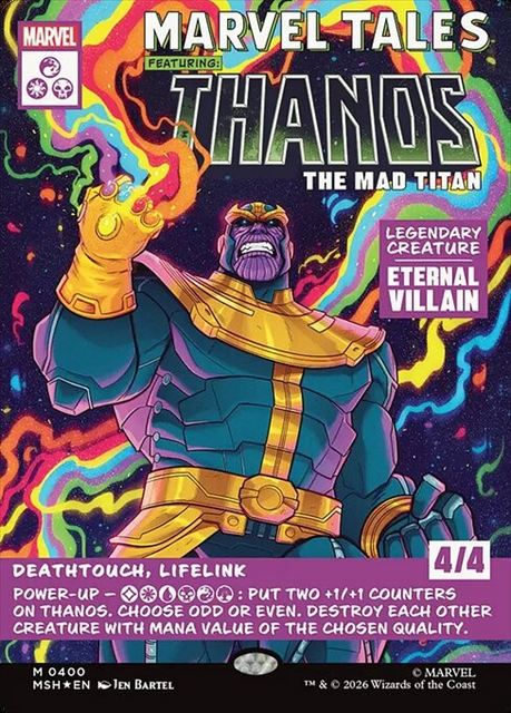 MTG　foil英語　マッドタイタンサノス　ボーダーレス　MSH 400 英)【Foil】マッドタイタン、サノス / Thanos, the Mad Titan