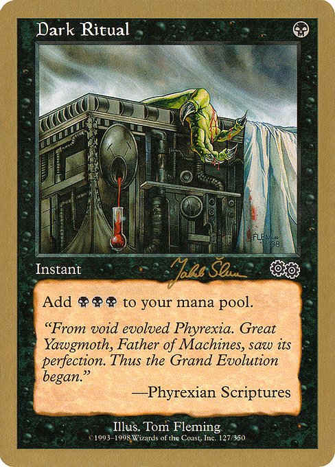 (英)暗黒の儀式 / Dark Ritual【WC99】 World Championship Decks 1999 Jakub Slemr 金枠 No.003