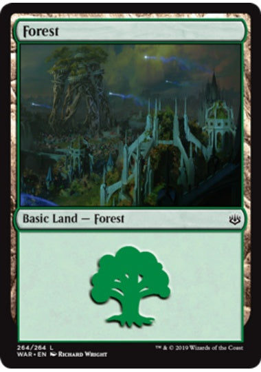 (英)【Foil】森 / Forest【WAR】 No.264