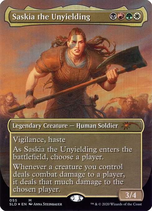 (英)【Foil】不撓のサスキア / Saskia the Unyielding【SLD】International Women's Day 2020 No.055