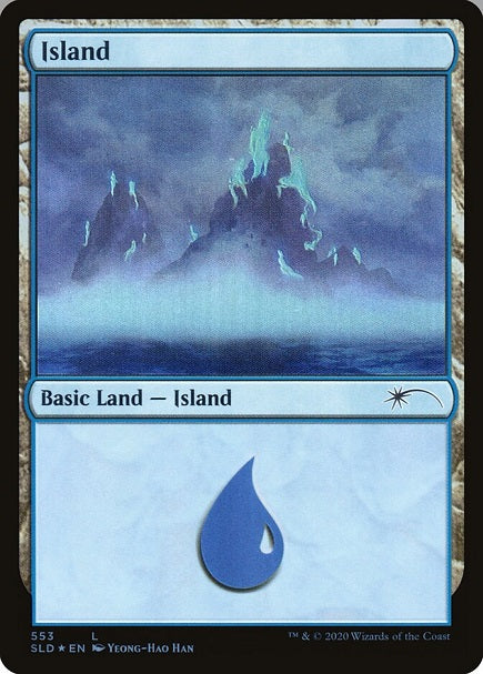 (英)【Foil】島 / Island【SLD】 No.553