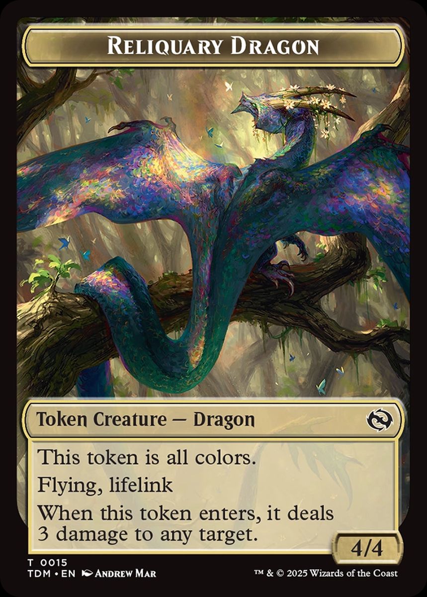 (英)聖遺のドラゴントークン / Reliquary Dragon Token【TDM-TOKEN】 No.015