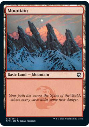 (英)【Foil】山 / Mountain【AFR】 No.275