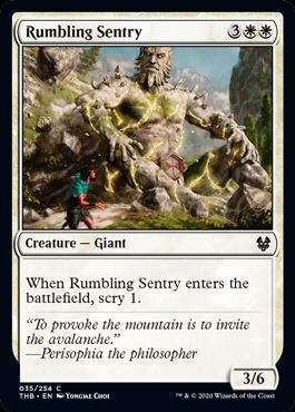 (英)【Foil】轟く歩哨 / Rumbling Sentry【THB】 No.035