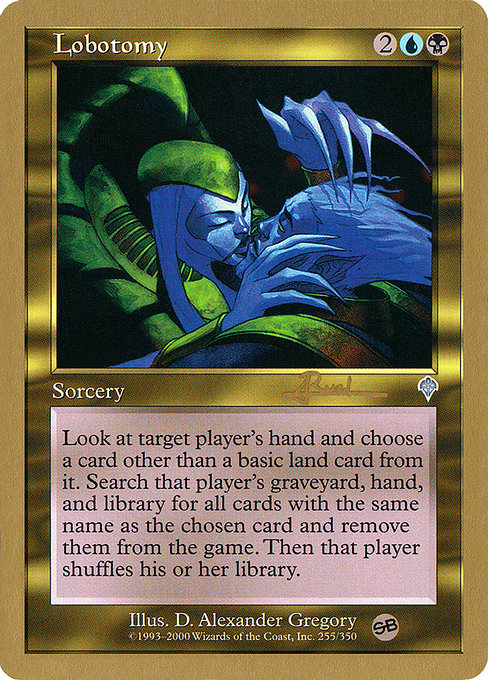 (英)ロボトミー / Lobotomy【WC01】 World Championship Decks 2001 Antoine Ruel サイドボード 金枠 No.068