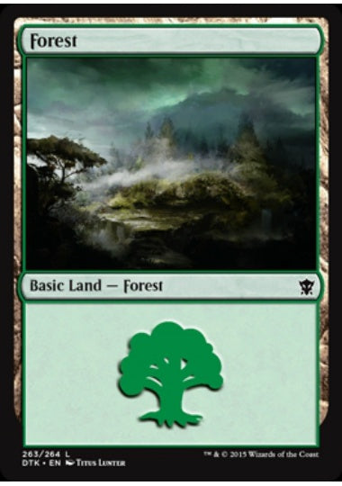 (英)【Foil】森 / Forest【DTK】 No.263