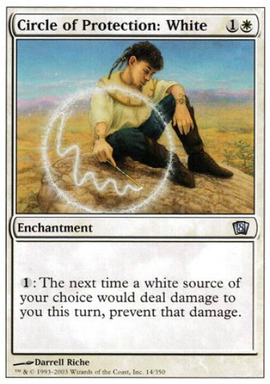 (英)【Foil】白の防御円 / Circle of Protection: White【8ED】 No.014