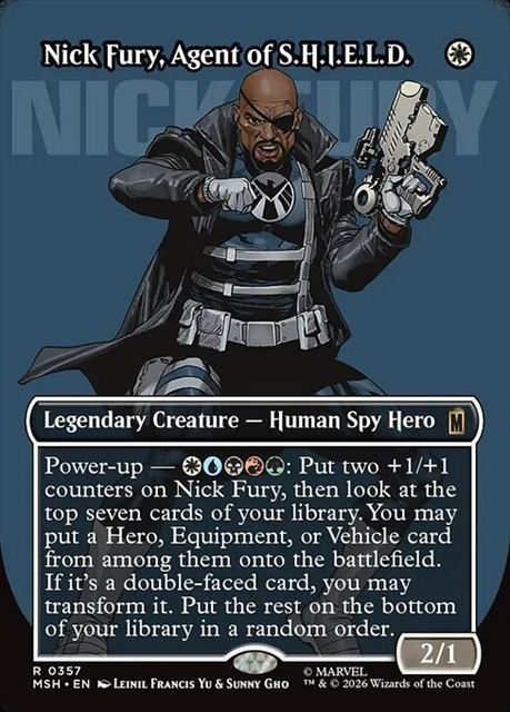 (英)S.H.I.E.L.D.のエージェント、ニック・フューリー / Nick Fury, Agent of S.H.I.E.L.D. ★ボーダーレス★(「ロゴ・カード」) 【MSH】 No.357