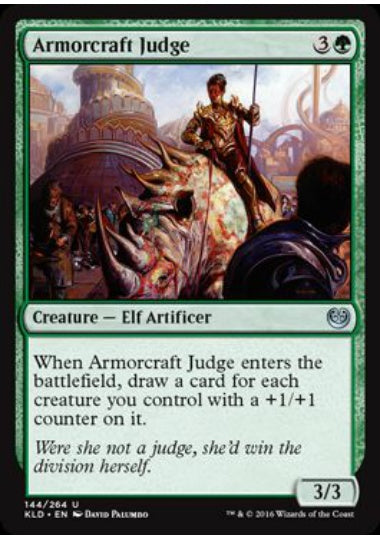 (英)【Foil】鎧作りの審判者 / Armorcraft Judge【KLD】 No.144