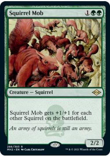 (英)【Foil】リスの群れ / Squirrel Mob【MH2】 No.286