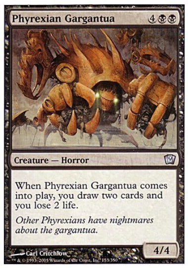 (英)【Foil】ファイレクシアのガルガンチュア / Phyrexian Gargantua【9ED】 No.153
