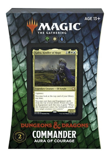 (英)フォーゴトン・レルム探訪 統率者デッキ「勇敢なるオーラ」 / Adventures in the Forgotten Realms Commander Deck "Aura of Courage"【BOX】 ※発送方法は「ゆうパック」を選択してください。