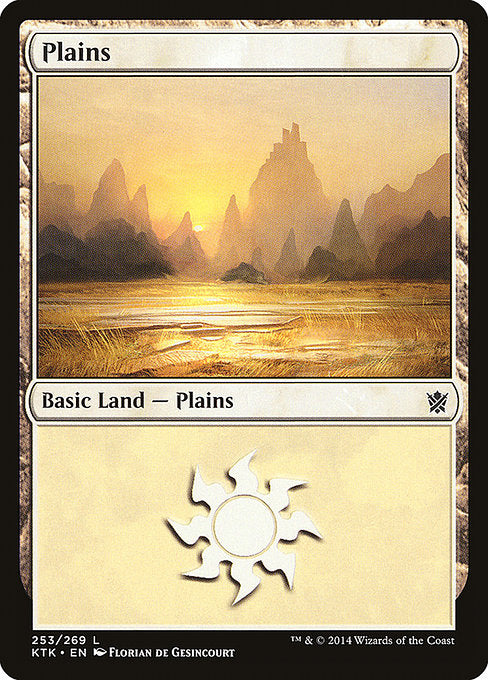 (英)【Foil】平地 / Plains【KTK】 No.253