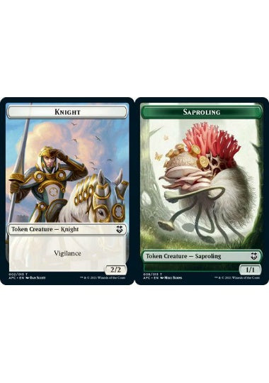 (英)騎士トークン / Knight Token No.002 - 苗木トークン / Saproling Token【AFC-TOKEN】 No.008