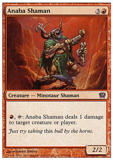 (英)【Foil】アナーバのシャーマン / Anaba Shaman【9ED】 No.172