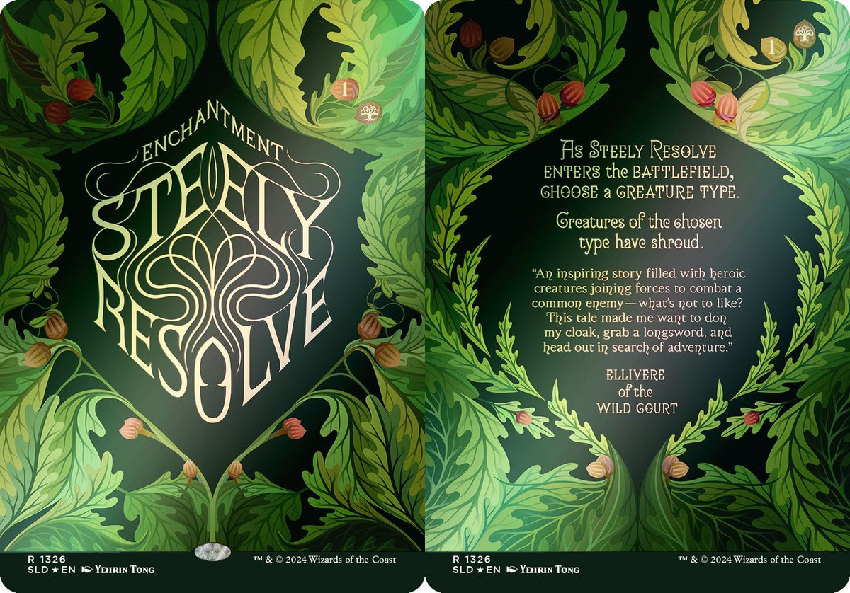 (英)【Foil】頑強な決意 / Steely Resolve【SLD】The Fairest Drop of All No.1326