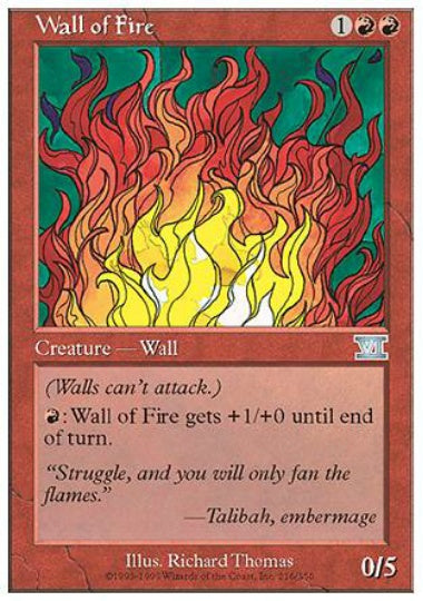 (英)炎の壁 / Wall of Fire【6ED】 No.216