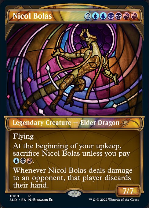 (英)【テクスチャーFoil】ニコル・ボーラス / Nicol Bolas【SLD】 Showcase: Dominaria United Textured Foil Edition No.1069