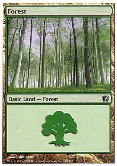 (英)【Foil】森 / Forest【9ED】 No.350