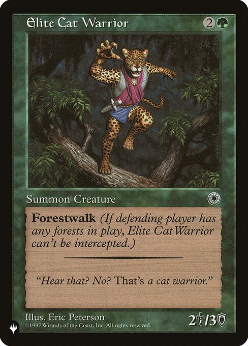 (英)猫族の精鋭戦士 / Elite Cat Warrior【POR】 (Flavor Text) PWシンボル付き再販 No.163