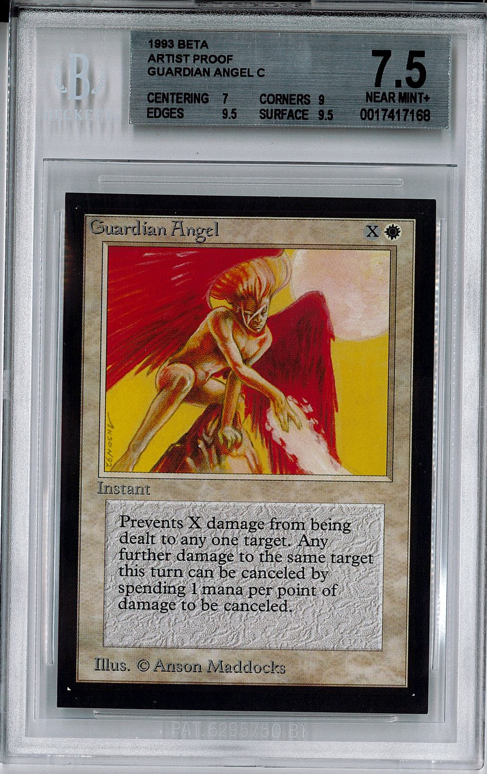 [鑑定品](英)Guardian Angel【BETA】 No.022 BGS7.5 ID:0017417168 アーティストプルーフ ※トーナメントで使用することはできません。 [委託販売品]