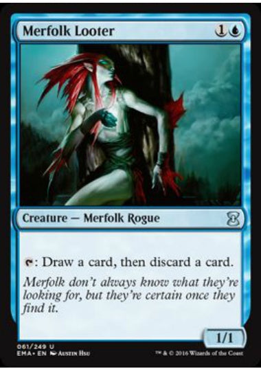 (英)【Foil】マーフォークの物あさり / Merfolk Looter【EMA】 No.061