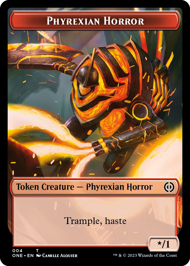 (英)ファイレクシアン・ホラートークン / Phyrexian Horror Token【ONE-TOKEN】 No.004