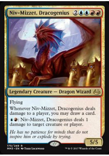(英)【Foil】竜英傑、ニヴ＝ミゼット / Niv-Mizzet, Dracogenius【MM3】 No.175