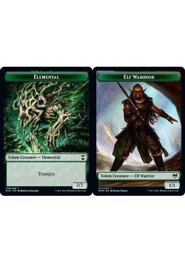 (英)エレメンタルトークン / Elemental Token No.006 - エルフ・戦士トークン / Elf Warrior Token【KHC-TOKEN】 No.015