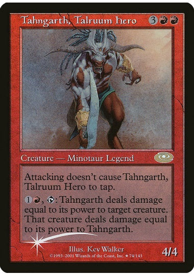 (英)【Foil】タールルームの勇士ターンガース / Tahngarth, Talruum Hero【PLS】絵違いFoil No.074