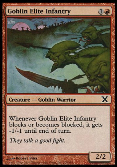 (英)【Foil】ゴブリン精鋭歩兵部隊 / Goblin Elite Infantry【10E】 No.206