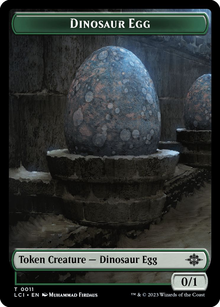 (英)恐竜・卵トークン / Dinosaur Egg Token【LCI-TOKEN】 No.011