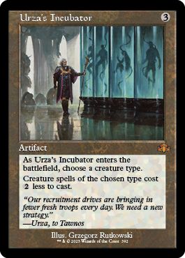(英)【Foil】ウルザの保育器 / Urza's Incubator ★ショーケース枠★(旧枠加工カード) 【DMR】 No.392