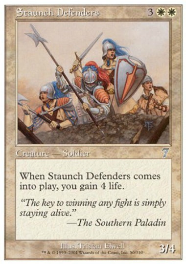 (英)【Foil】堅牢な防衛隊 / Staunch Defenders【7ED】 No.050