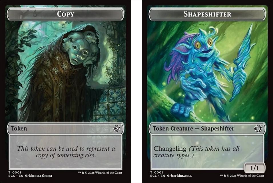 (英)コピー トークン / Copy Token No.001 - 多相の戦士トークン / Shapeshifter Token 【ECC-TOKEN】 No.001