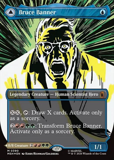 (英)【Foil】ブルース・バナー - インクレディブル・ハルク / Bruce Banner - The Incredible Hulk ★ボーダーレス★(「クラシック・コミック」カード) 【MSH】 No.390