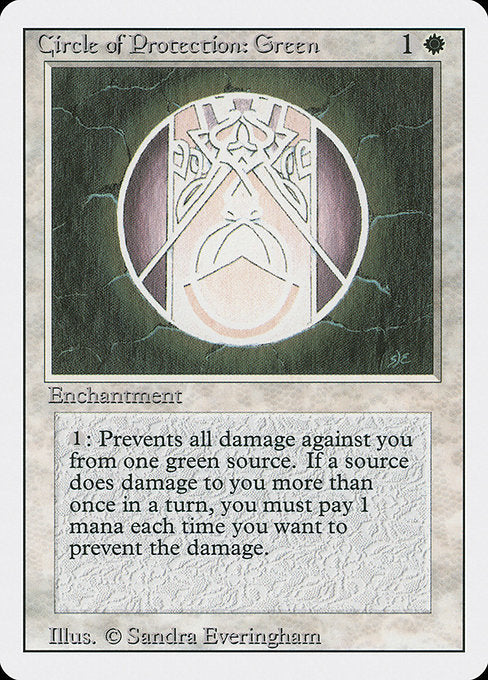 (英)緑の防御円 / Circle of Protection: Green【3ED】 No.011
