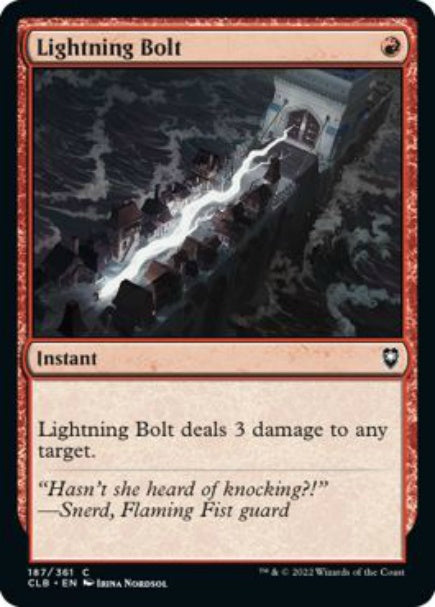 (英)【Foil】稲妻 / Lightning Bolt【CLB】 No.187