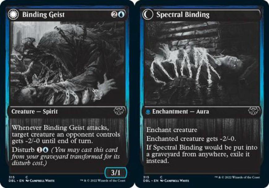 (英)【Foil】拘束の霊 / Binding Geist - 幽体の拘束 / Spectral Binding【DBL】 No.315