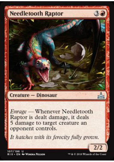 (英)【Foil】針歯の猛竜 / Needletooth Raptor【RIX】 No.107