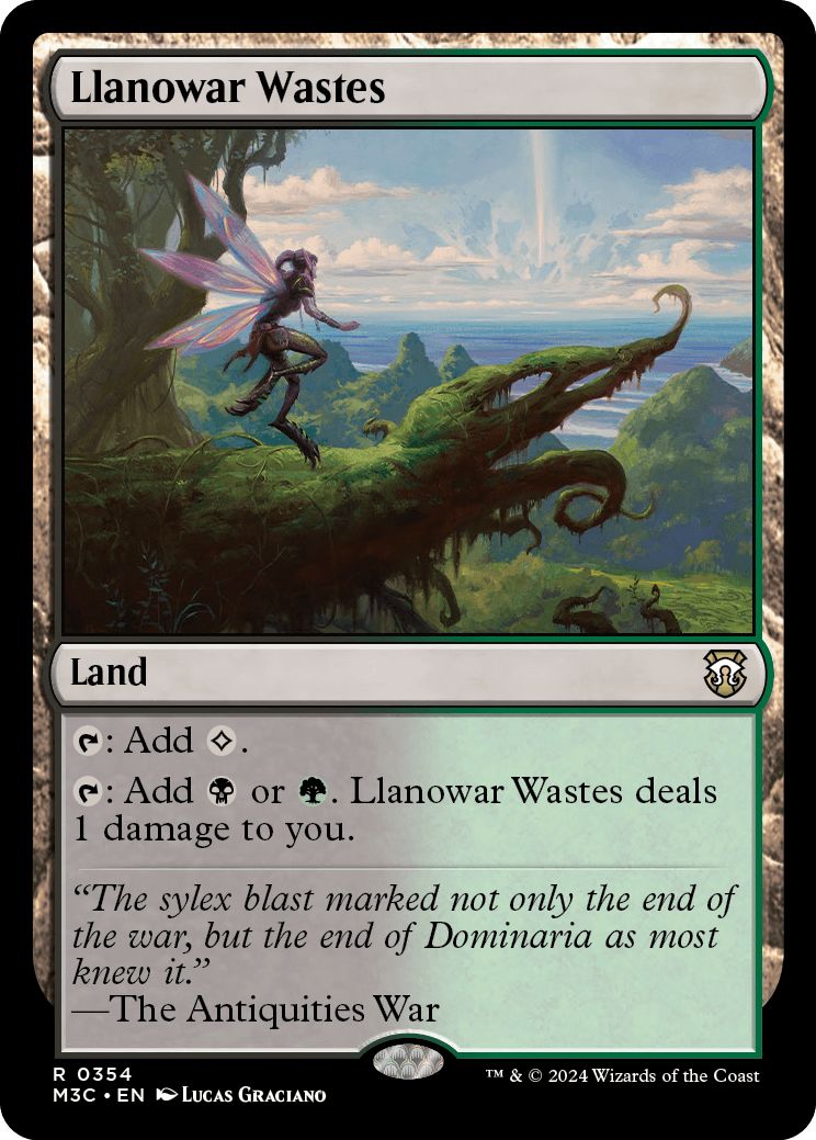 (英)【リップルFoil】ラノワールの荒原 / Llanowar Wastes【M3C】 No.354