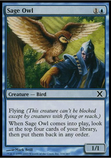 (英)【Foil】物知りフクロウ / Sage Owl【10E】 No.104